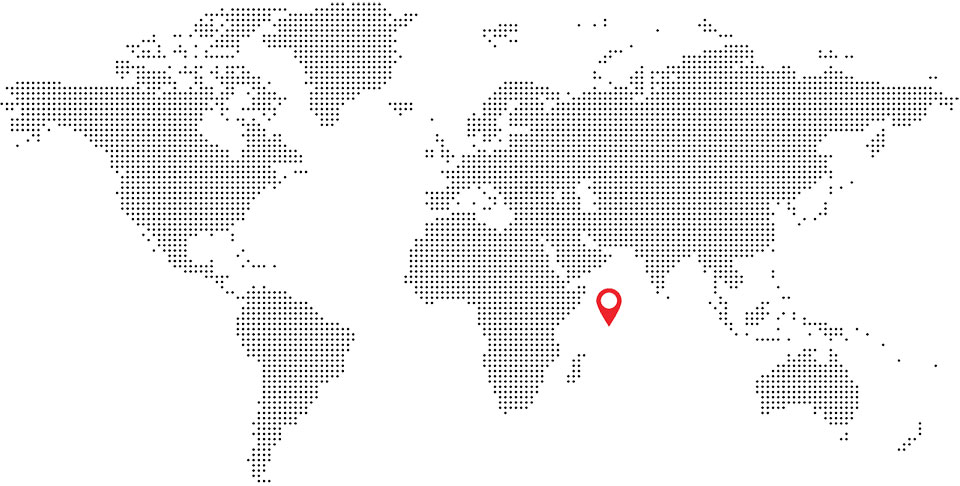 A detailed world map with a highlighted pin marking the Seychelles destination.